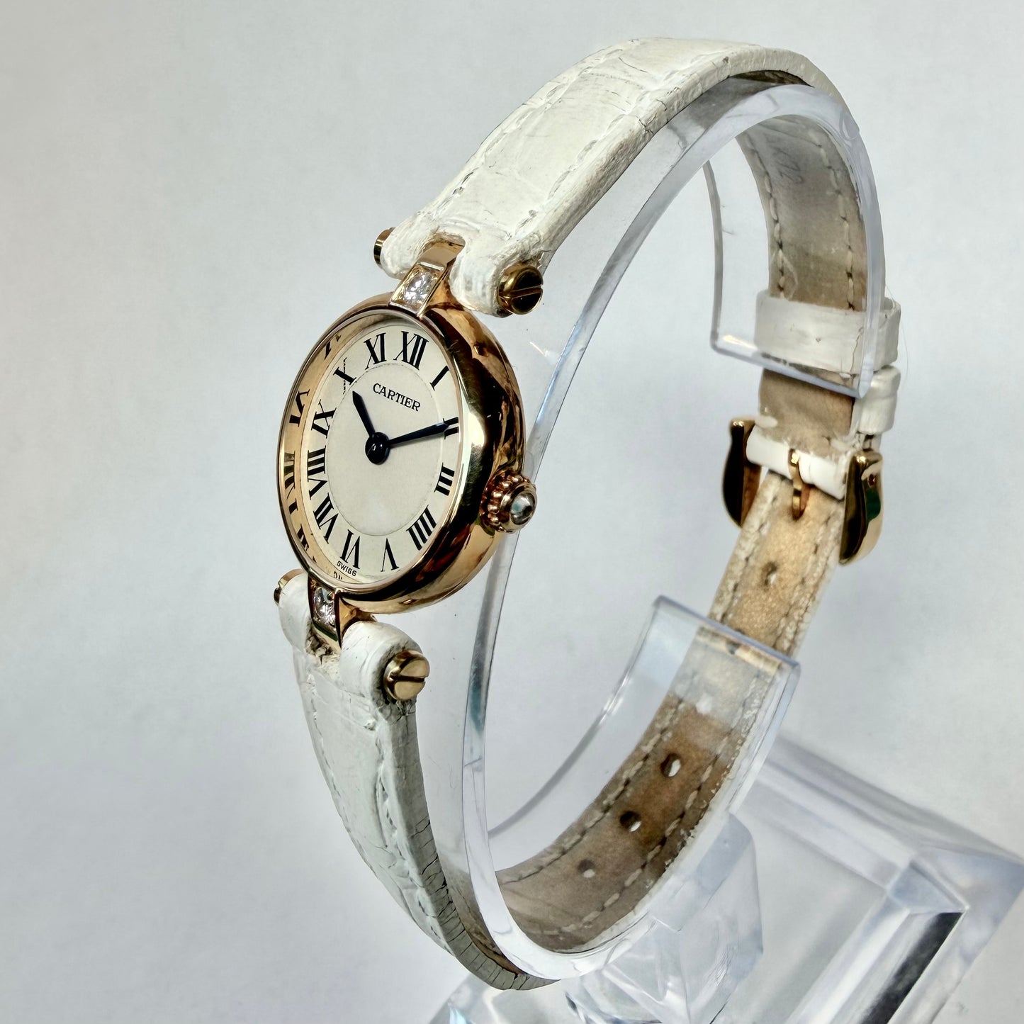 CARTIER COLISEE VENDOME Quartz 19.50mm 18K Yellow Gold 0.15TCW Factory Diamonds Watch