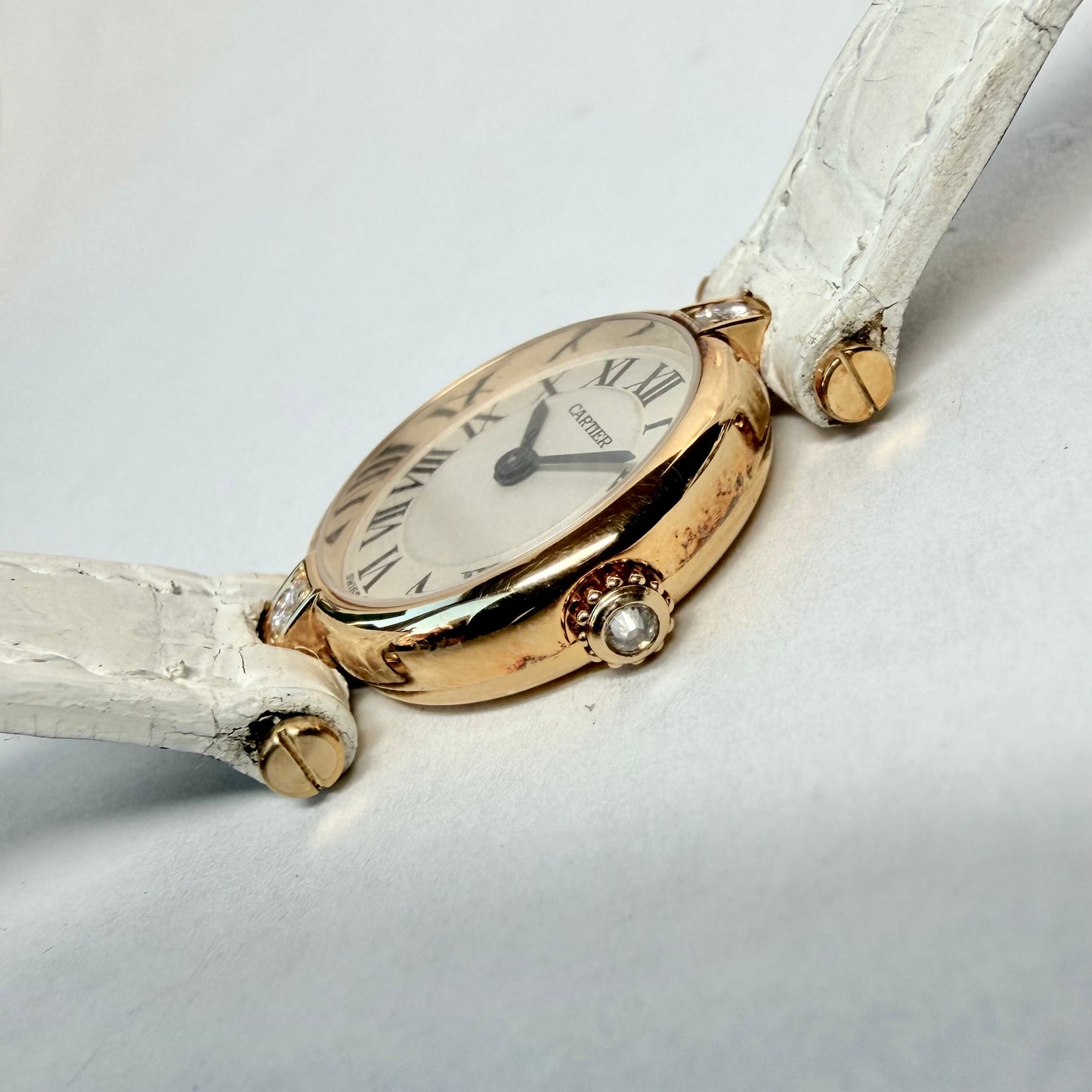 CARTIER COLISEE VENDOME Quartz 19.50mm 18K Yellow Gold 0.15TCW Factory Diamonds Watch