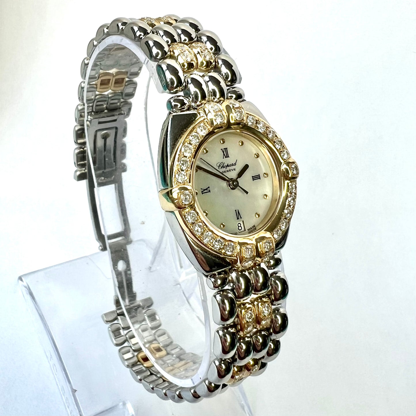 CHOPARD GSTAAD Quartz 24mm 2 Tone 1.52TCW DIAMOND Watch