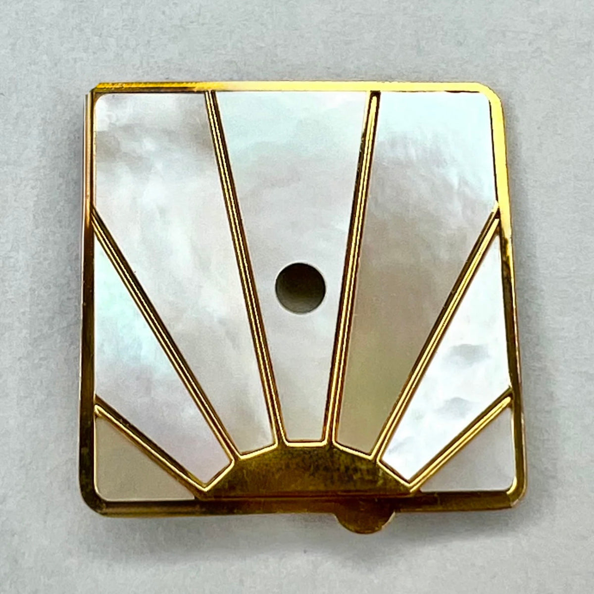 RARE! Limited Edition CARTIER PANTHERE 18K YG White Mother of Pearl Dial 13.1x13.1mm