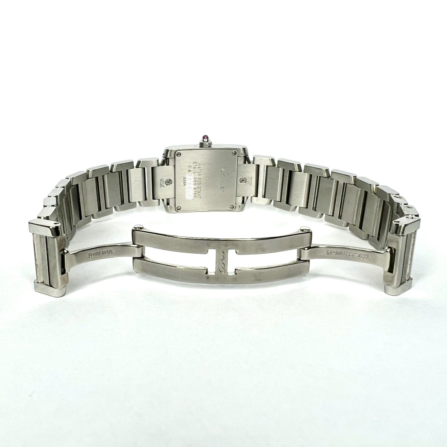 CARTIER TANK FRANCAISE Quartz 20mm Steel 0.80TCW DIAMOND Watch