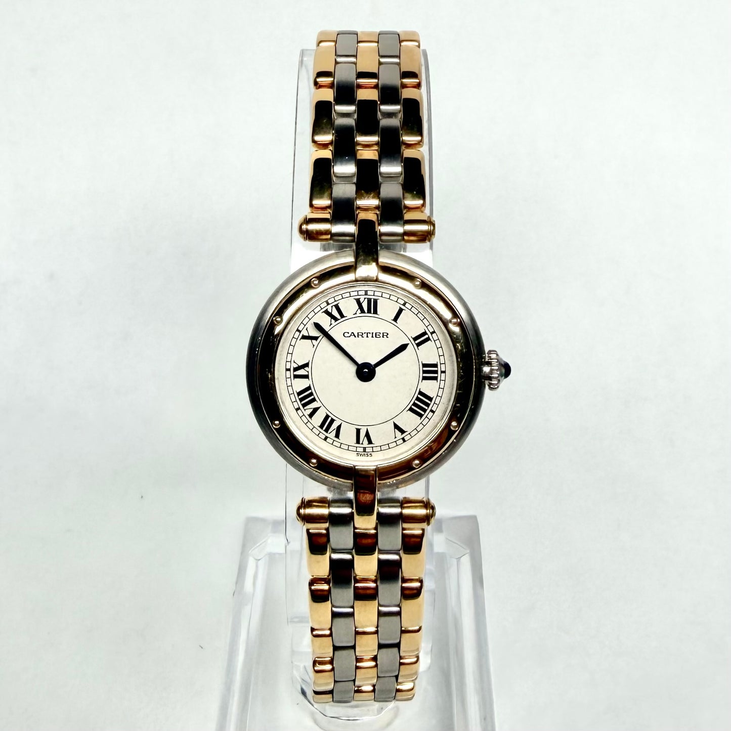 CARTIER PANTHERE VENDOME Quartz 24mm 3 Row Gold Watch Cream Dial
