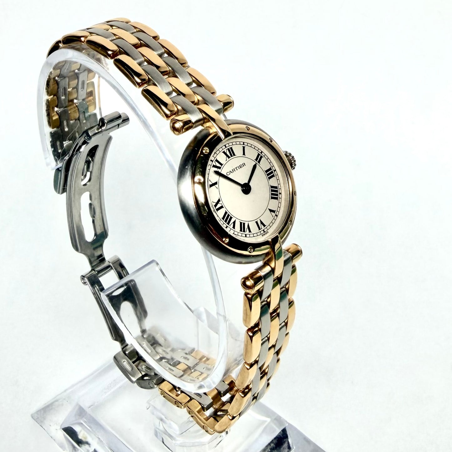 CARTIER PANTHERE VENDOME Quartz 24mm 3 Row Gold Watch Cream Dial