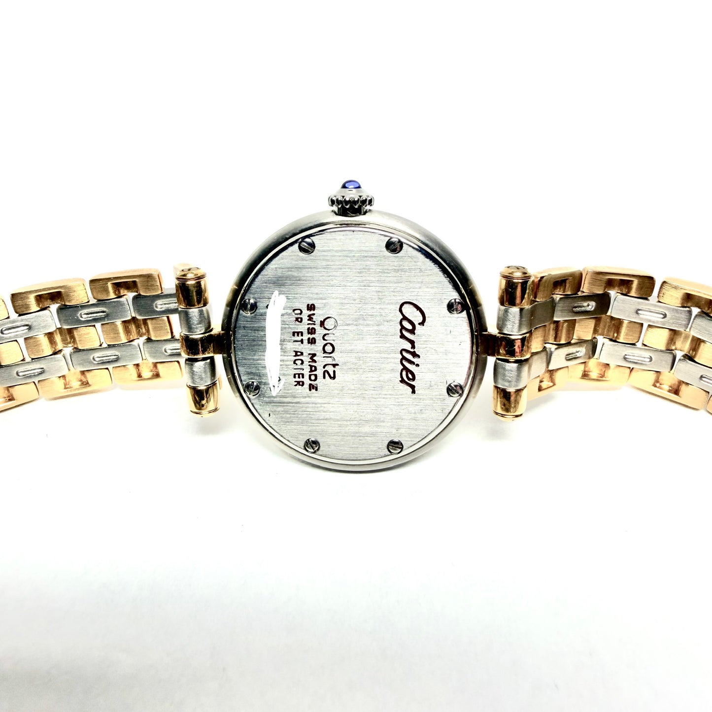 CARTIER PANTHERE VENDOME Quartz 24mm 3 Row Gold Watch Cream Dial