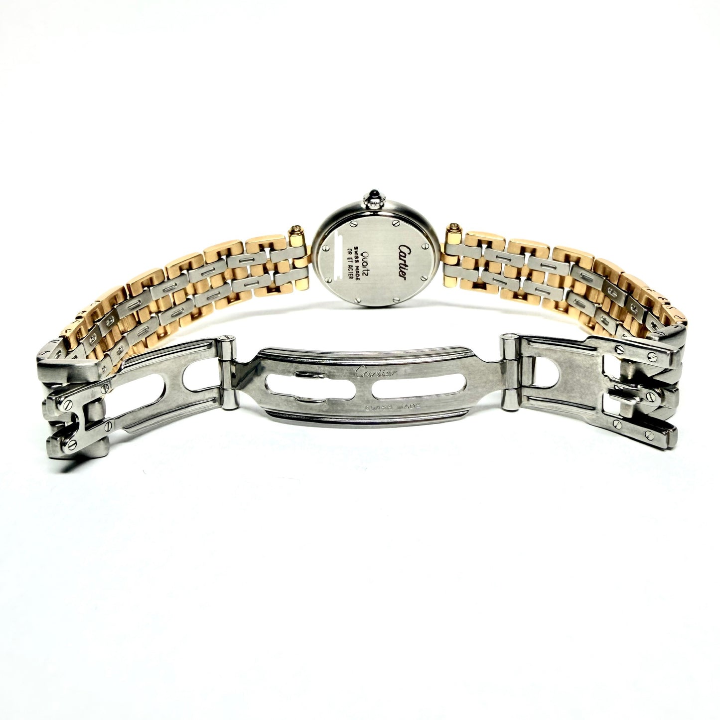 CARTIER PANTHERE VENDOME Quartz 24mm 3 Row Gold Watch Cream Dial