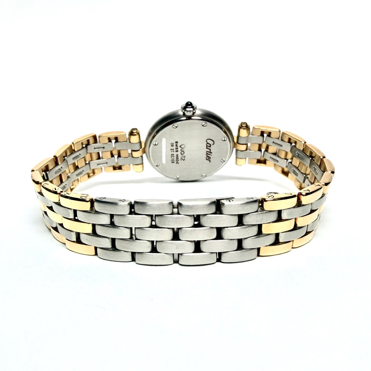 CARTIER PANTHERE VENDOME Quartz 24mm 3 Row Gold Watch Cream Dial