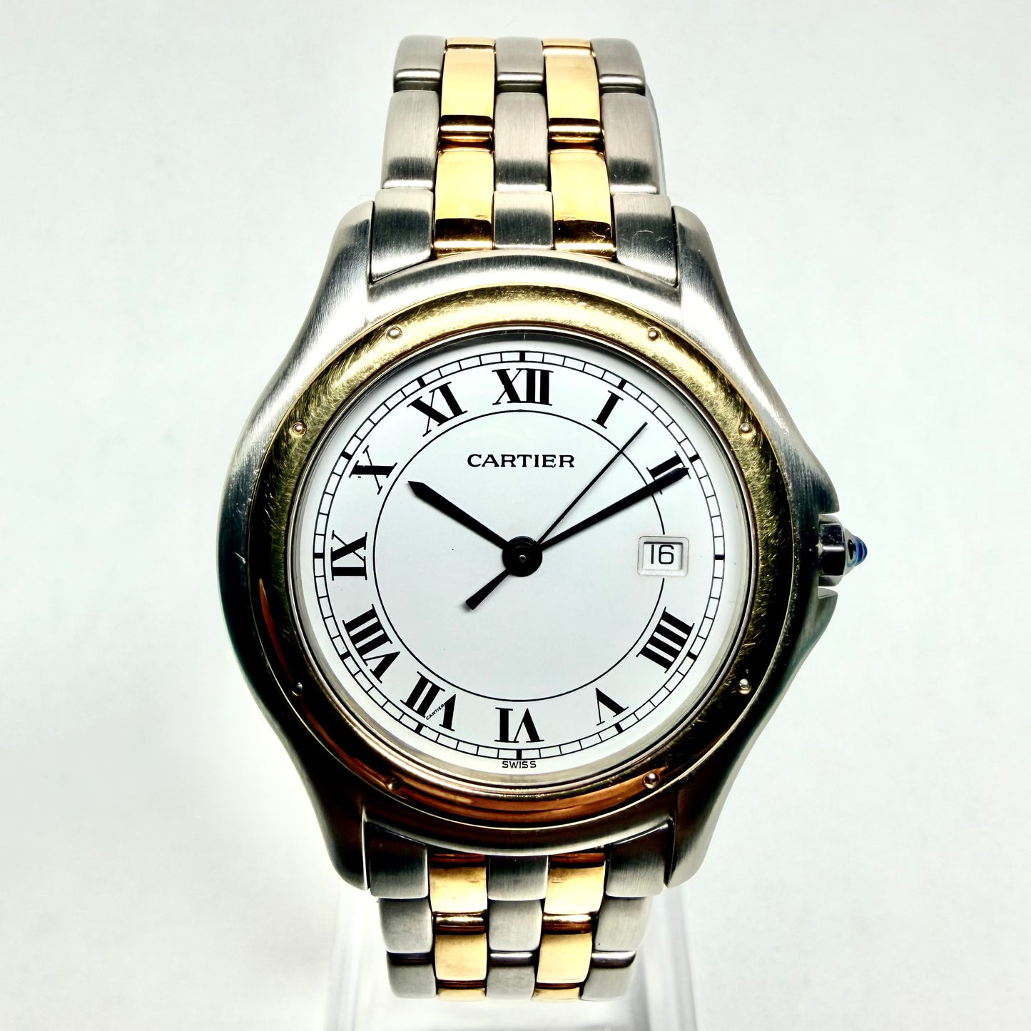 CARTIER PANTHERE COUGAR Quartz 32mm 2 Row Gold Watch