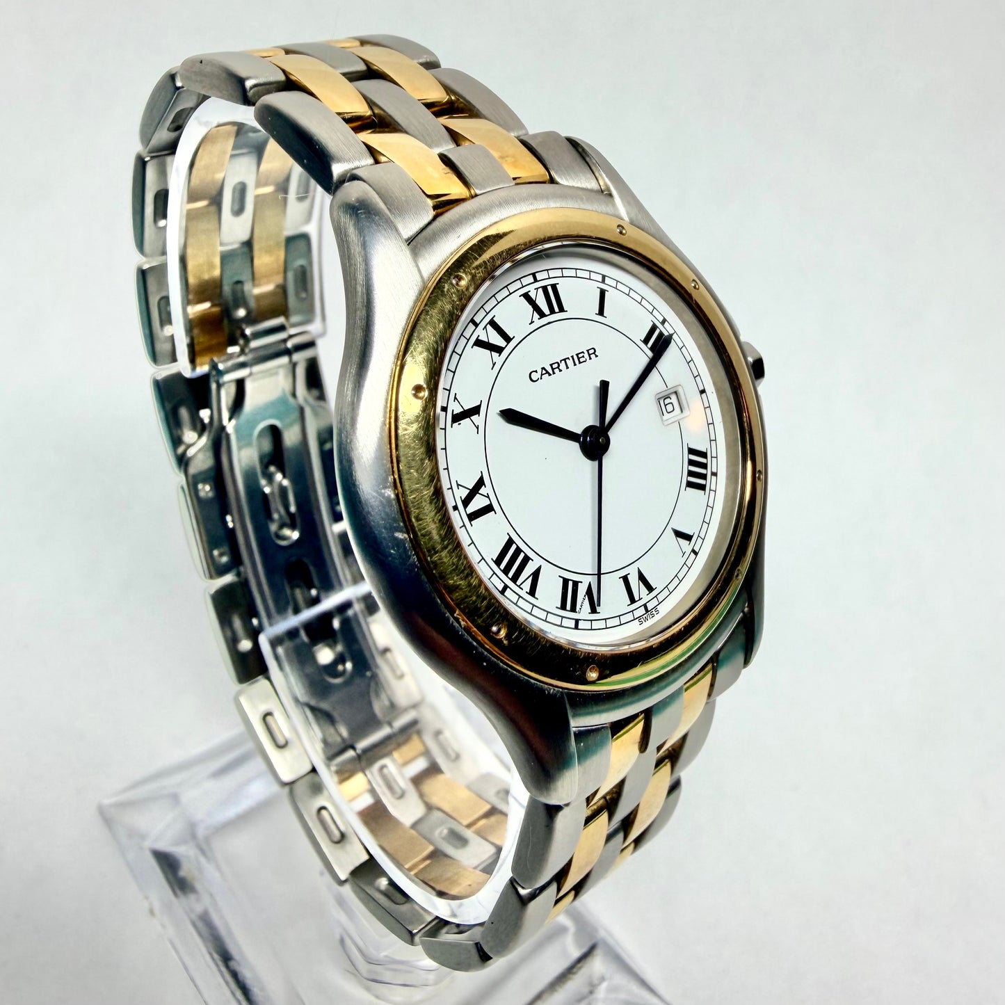 CARTIER PANTHERE COUGAR Quartz 32mm 2 Row Gold Watch