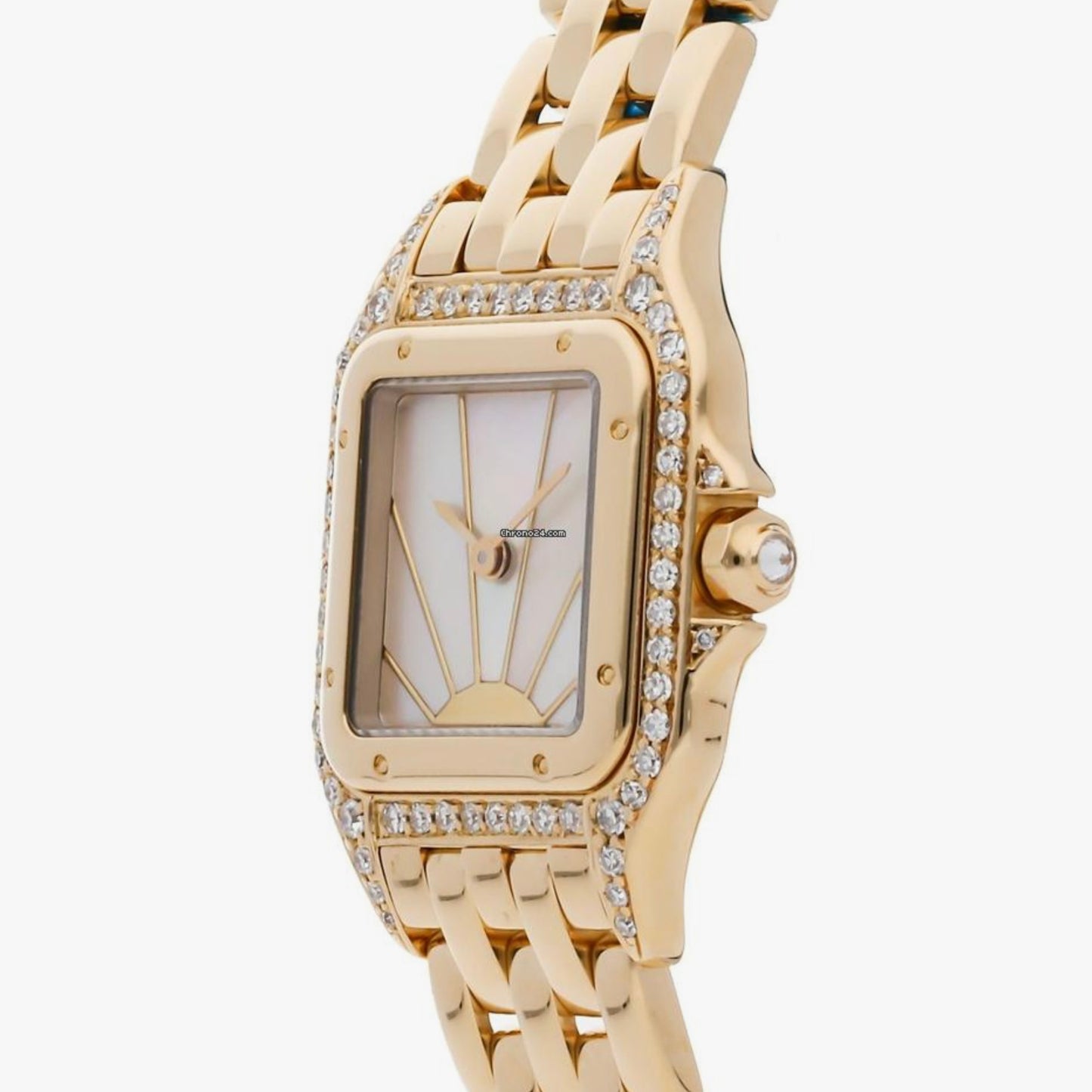 CARTIER PANTHERE Quartz 23mm 18K Yellow Gold 0.54TCW DIAMOND Watch