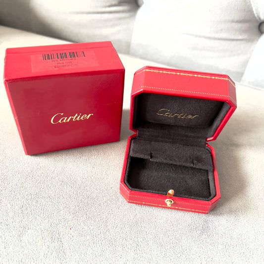 CARTIER Earrings/Cufflinks Box + Outer Box 3.5x3.25x2 inches