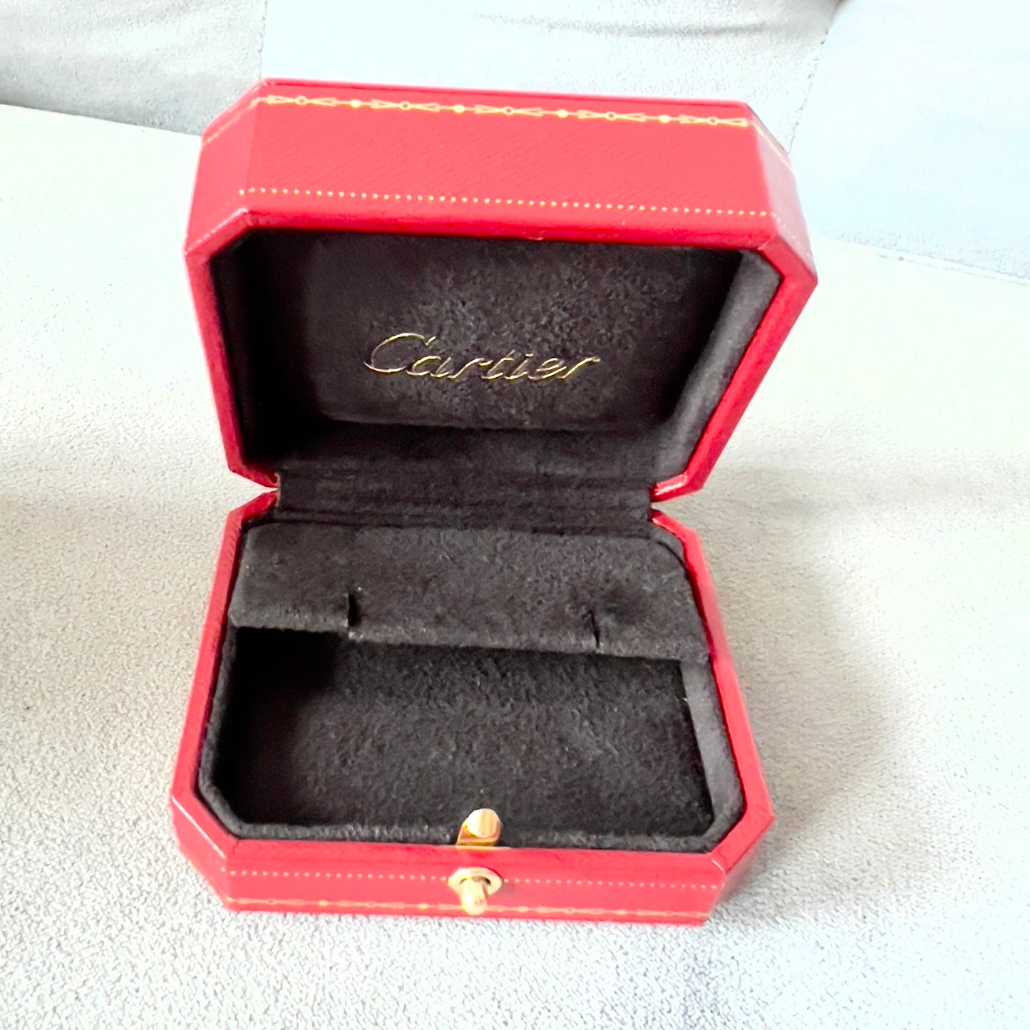 CARTIER Earrings/Cufflinks Box + Outer Box 3.5x3.25x2 inches