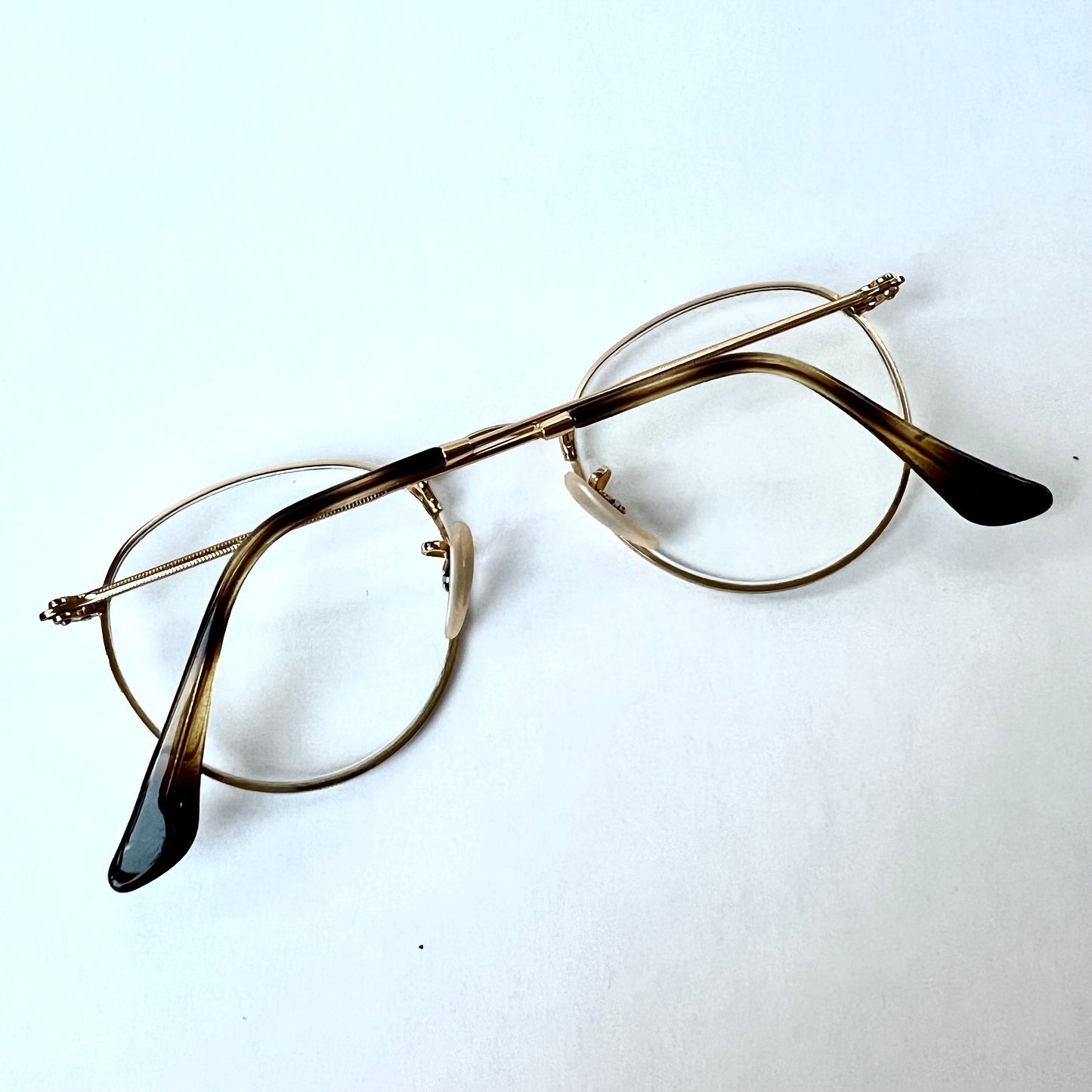 RAY-BAN Gold Tone Glasses in Case + New Cleaning Clove