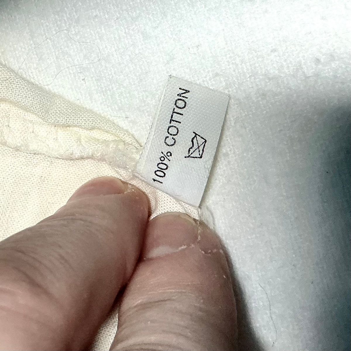 PRADA Off White 100% Cotton Drawstring Dust Bag 7x6.75” Made in ITALY