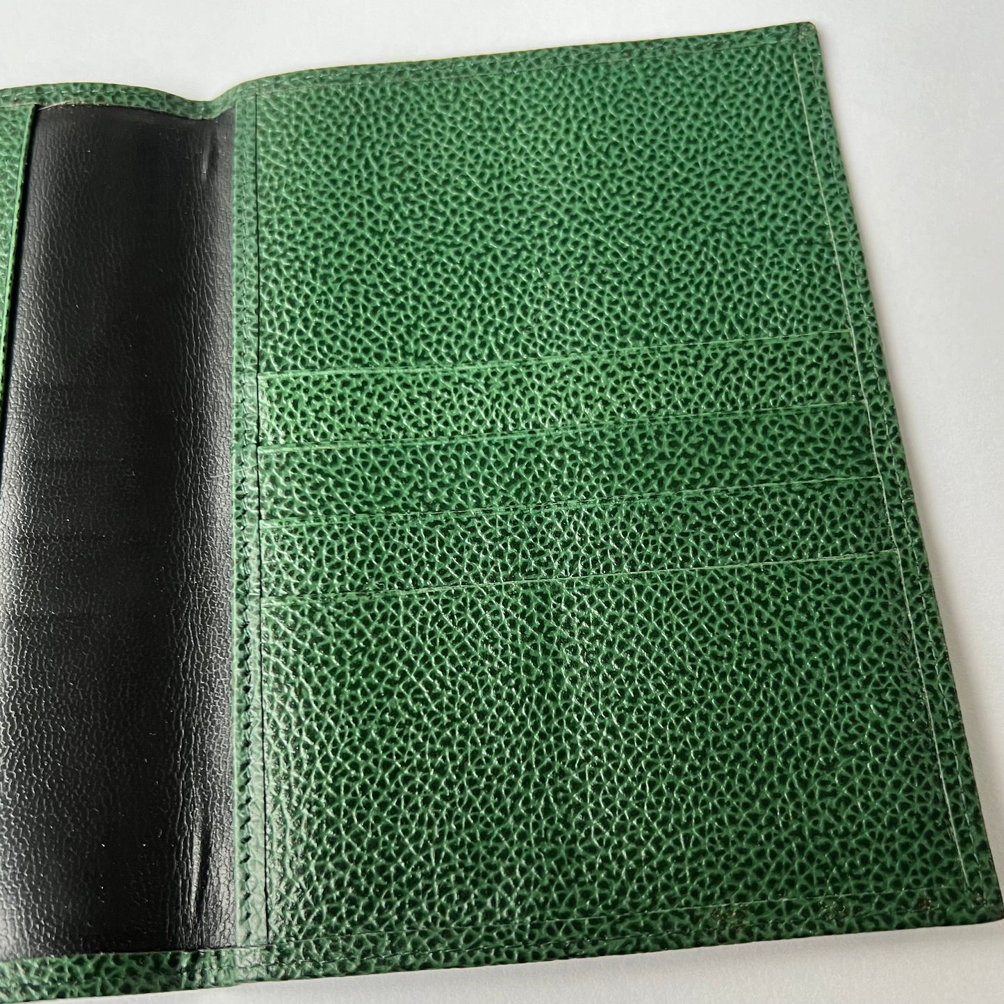 ROLEX Green Genuine Leather Passport Holder 5.75x4.15 inches