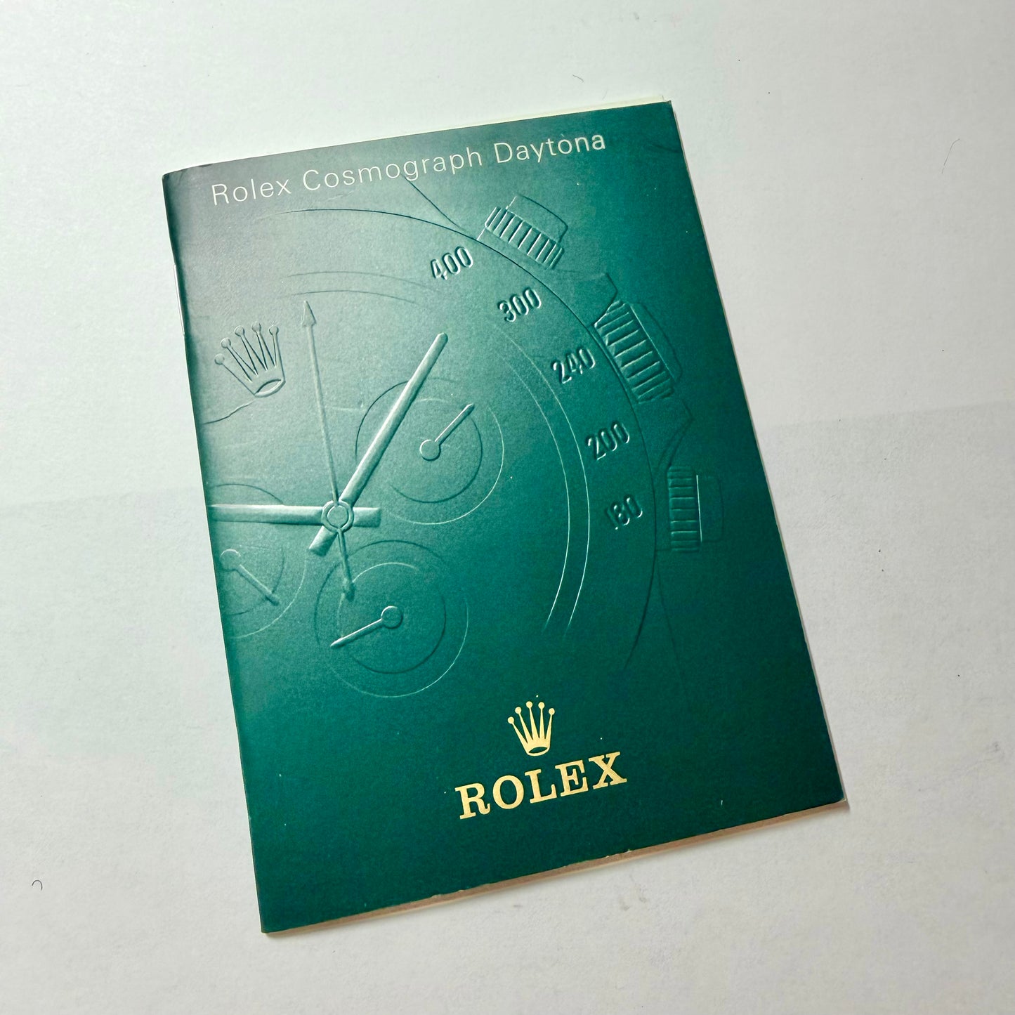 ROLEX Cosmograph Daytona Green Booklet 2000 Spanish 4.75x3.5 inches