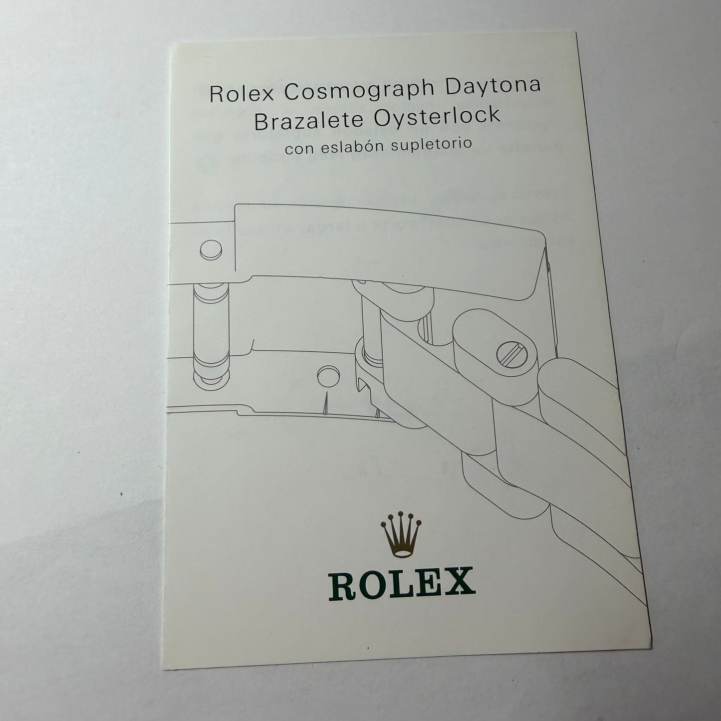 ROLEX Cosmograph Daytona Green Booklet 2000 Spanish 4.75x3.5 inches
