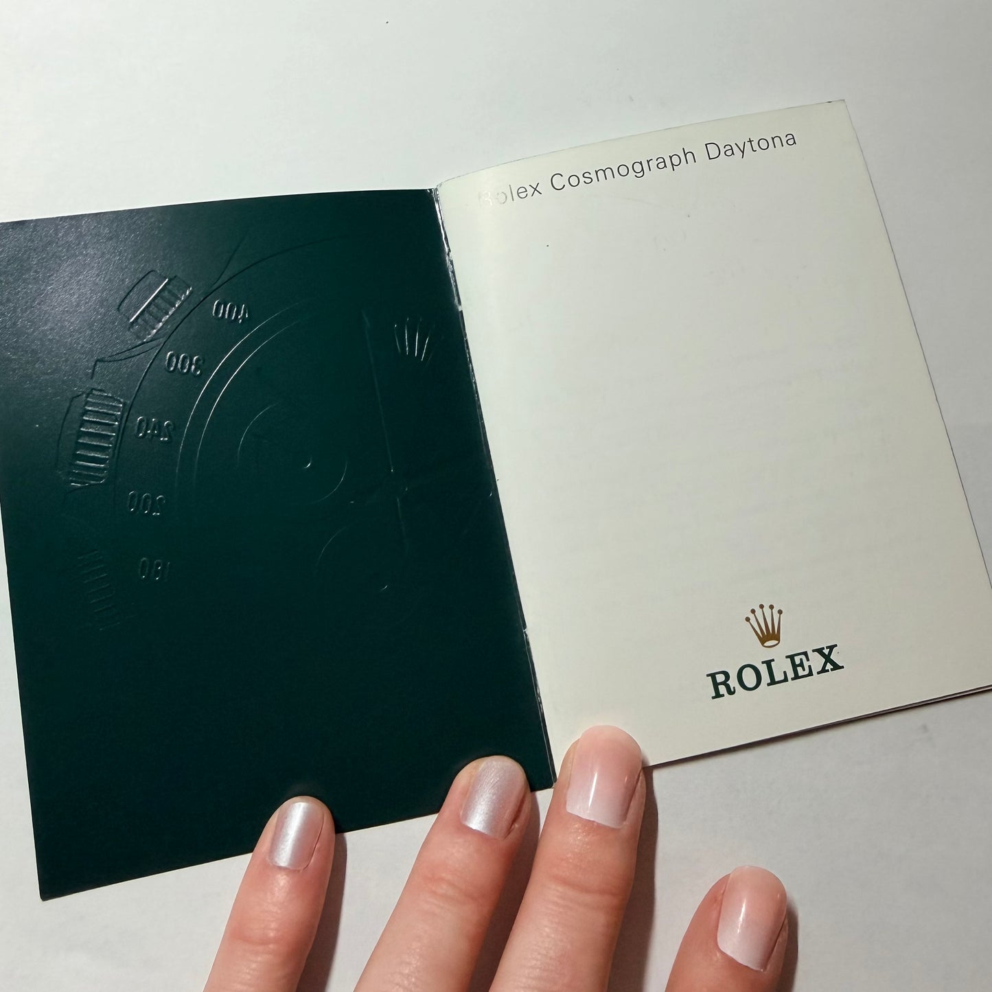 ROLEX Cosmograph Daytona Green Booklet 2000 English 4.75x3.5 inches