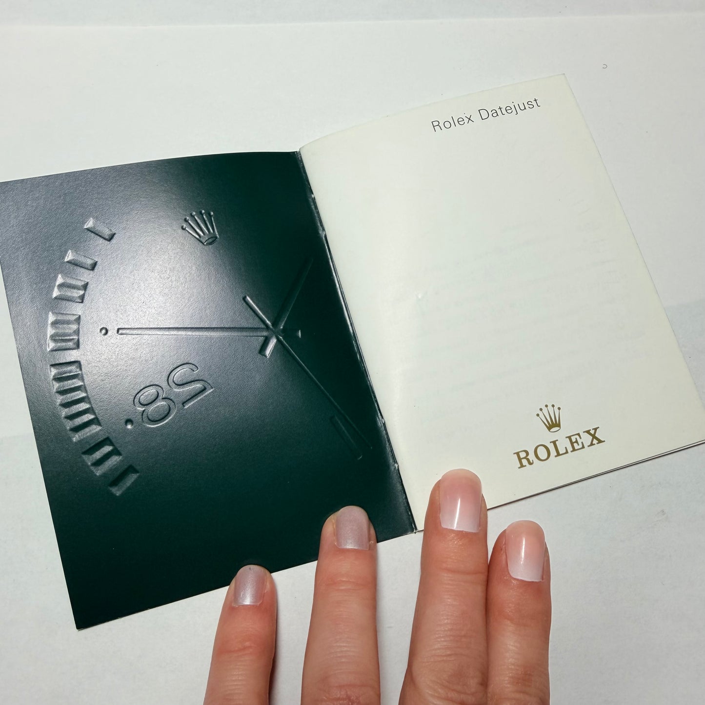 ROLEX Datejust Green Booklet 1999 Italian 4.75x3.5 inches