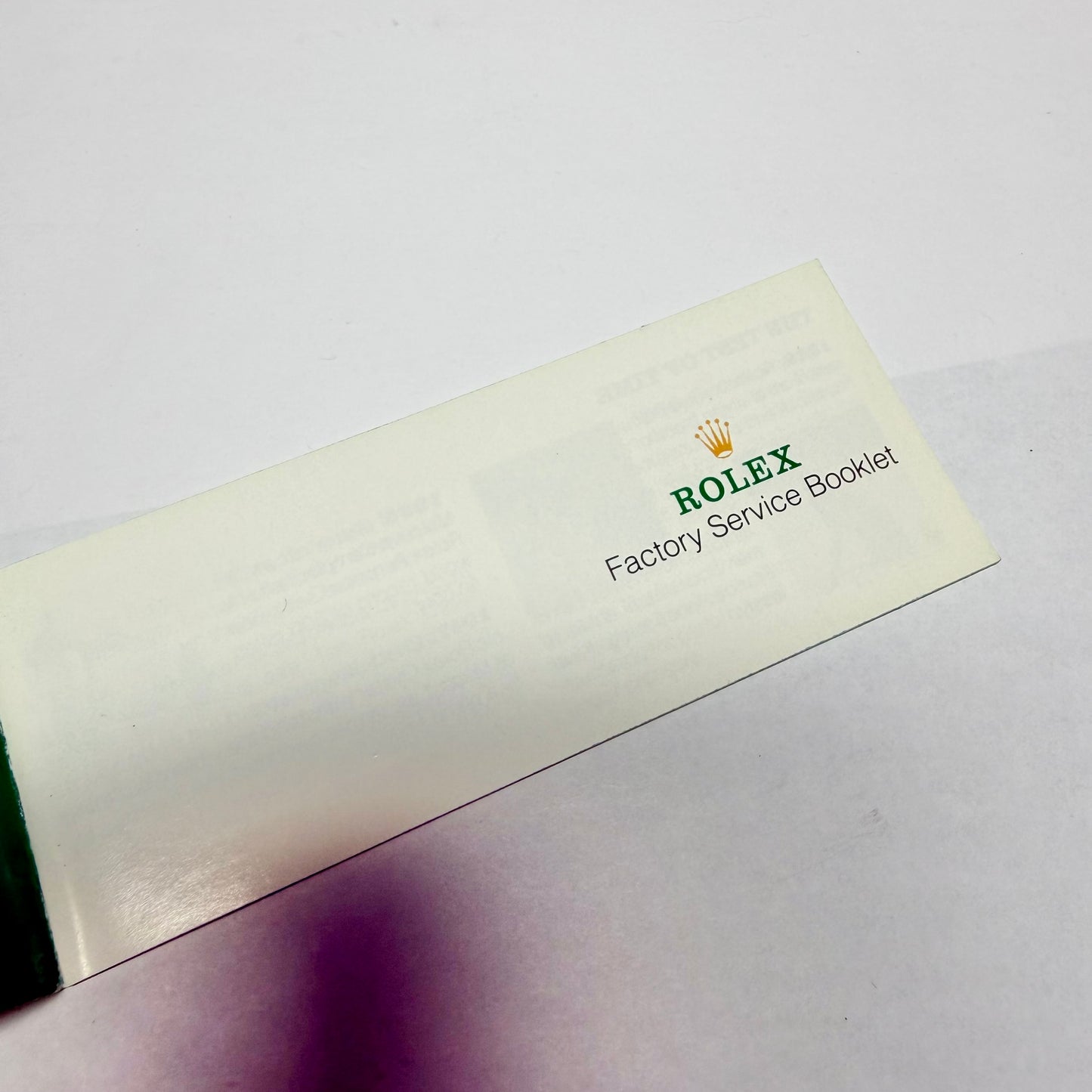 NEW Old Stock ROLEX Factory Service Booklet 5x2 inches