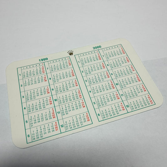 ROLEX Calendar Card 1999-2000 year