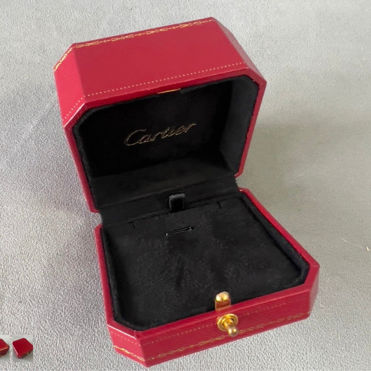 CARTIER Red/Black Pendant/Necklace Box 2.85x2.85x2”