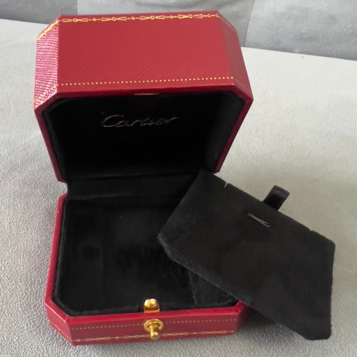 CARTIER Red/Black Pendant/Necklace Box 2.85x2.85x2”