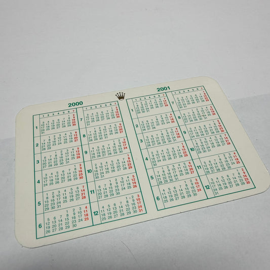 ROLEX Calendar 2000-2001 year