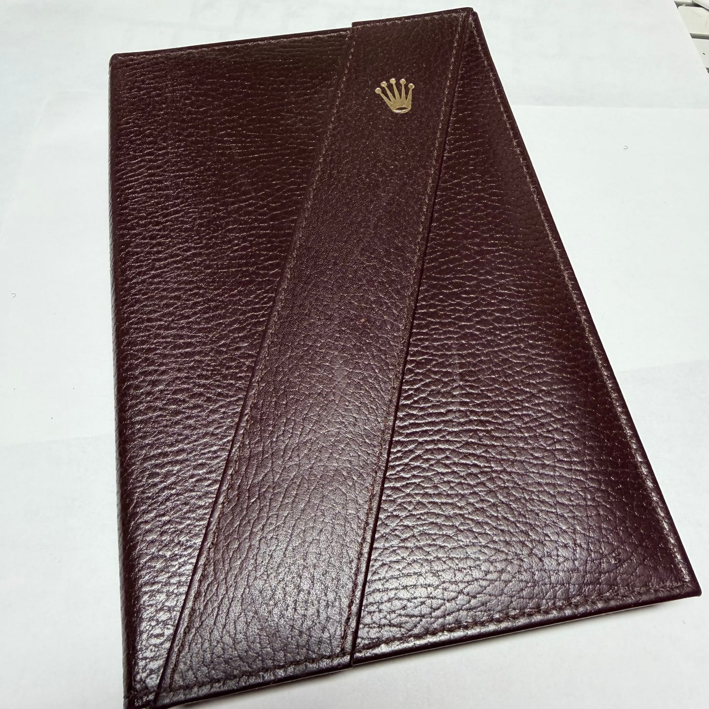NEW Old Stock Full Pages ROLEX Dark Brown Leather Notebook 8x5.30 inches