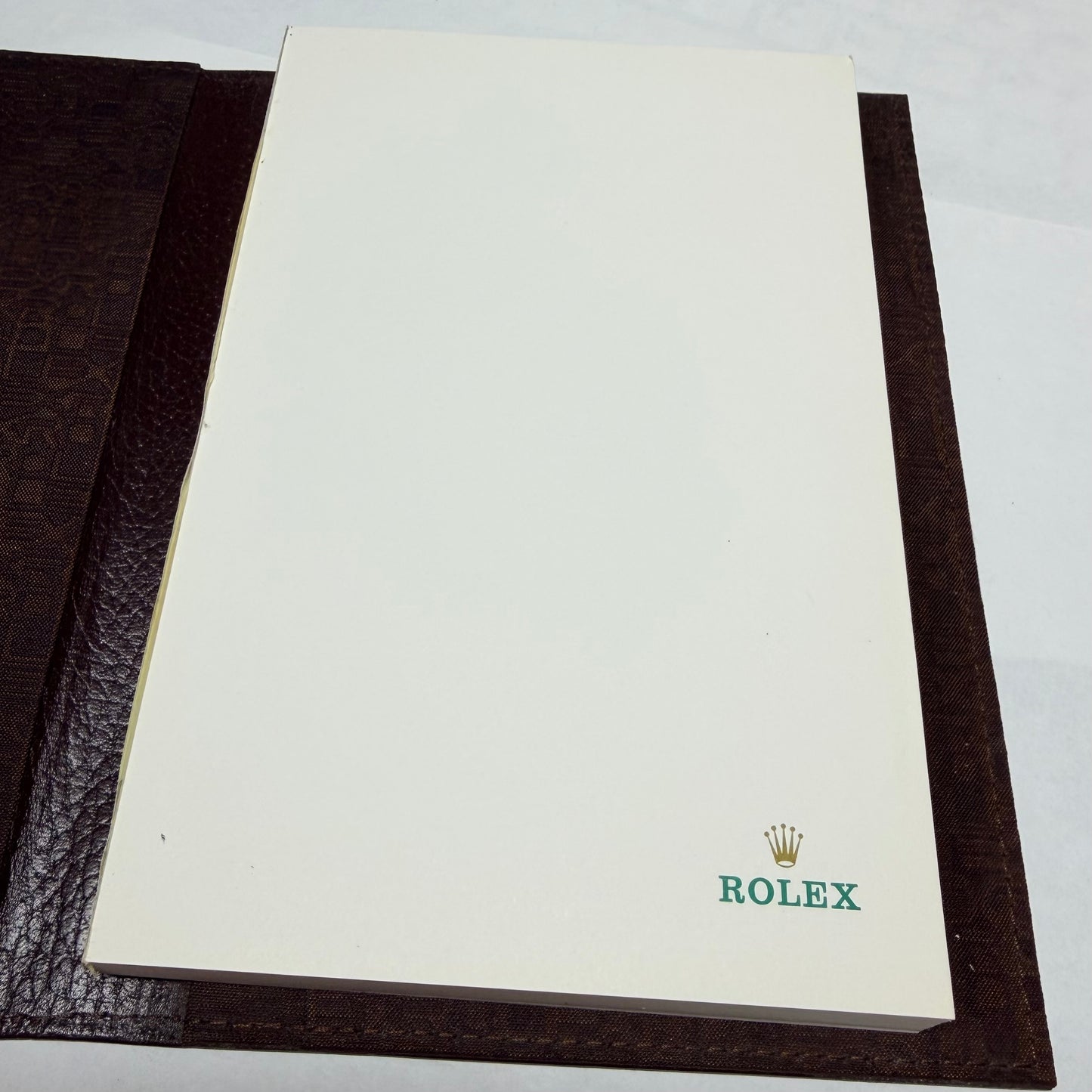 NEW Old Stock Full Pages ROLEX Dark Brown Leather Notebook 8x5.30 inches