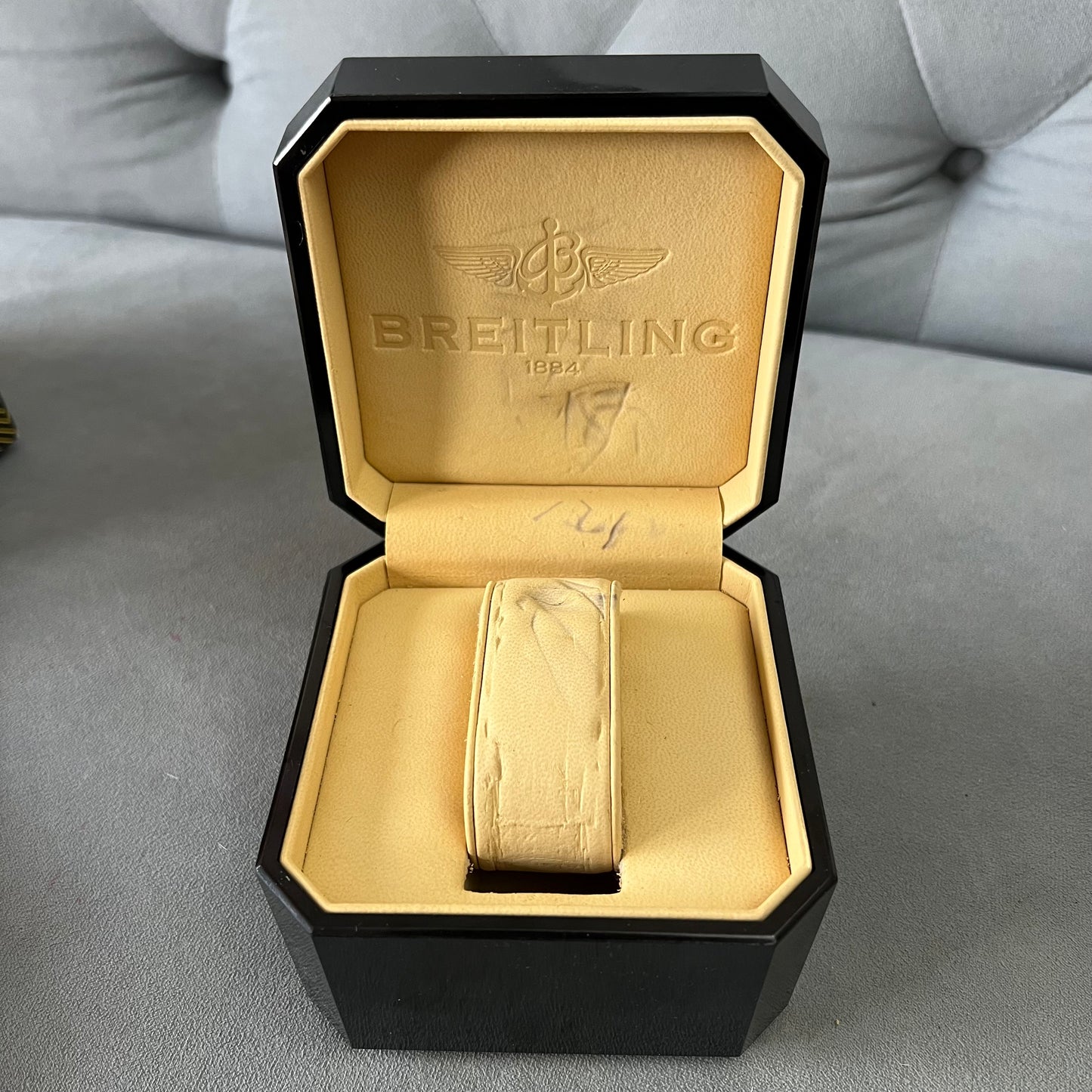 BREITLING Box + Outer Box + Cleaning Cloth 5.75x5.10x3.5 inches