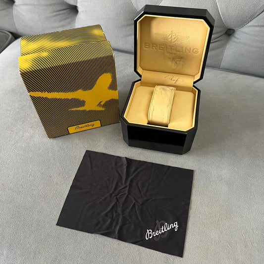 BREITLING Box + Outer Box + Cleaning Cloth 5.75x5.10x3.5 inches