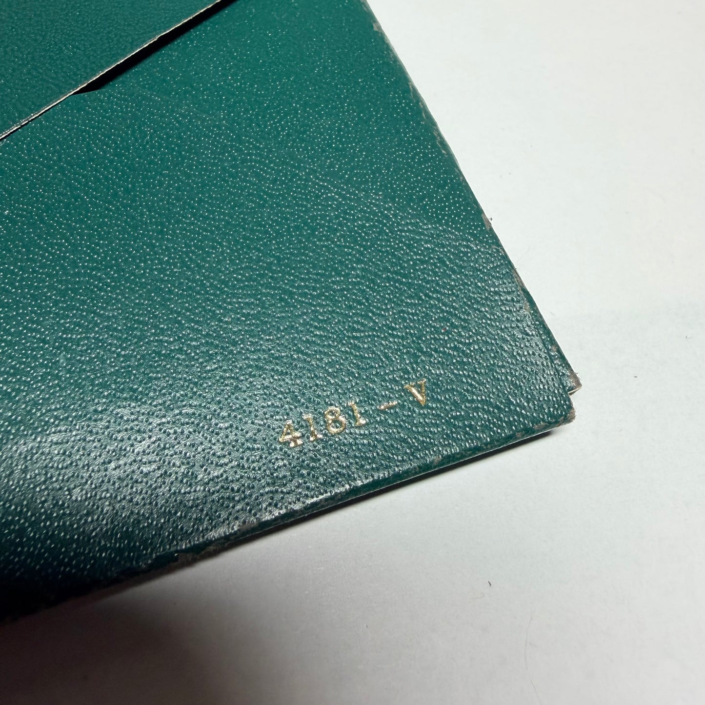NEW Old Stock ROLEX Green Genuine Leather Notebook in Green Paper Envelope 6x3.75 inches