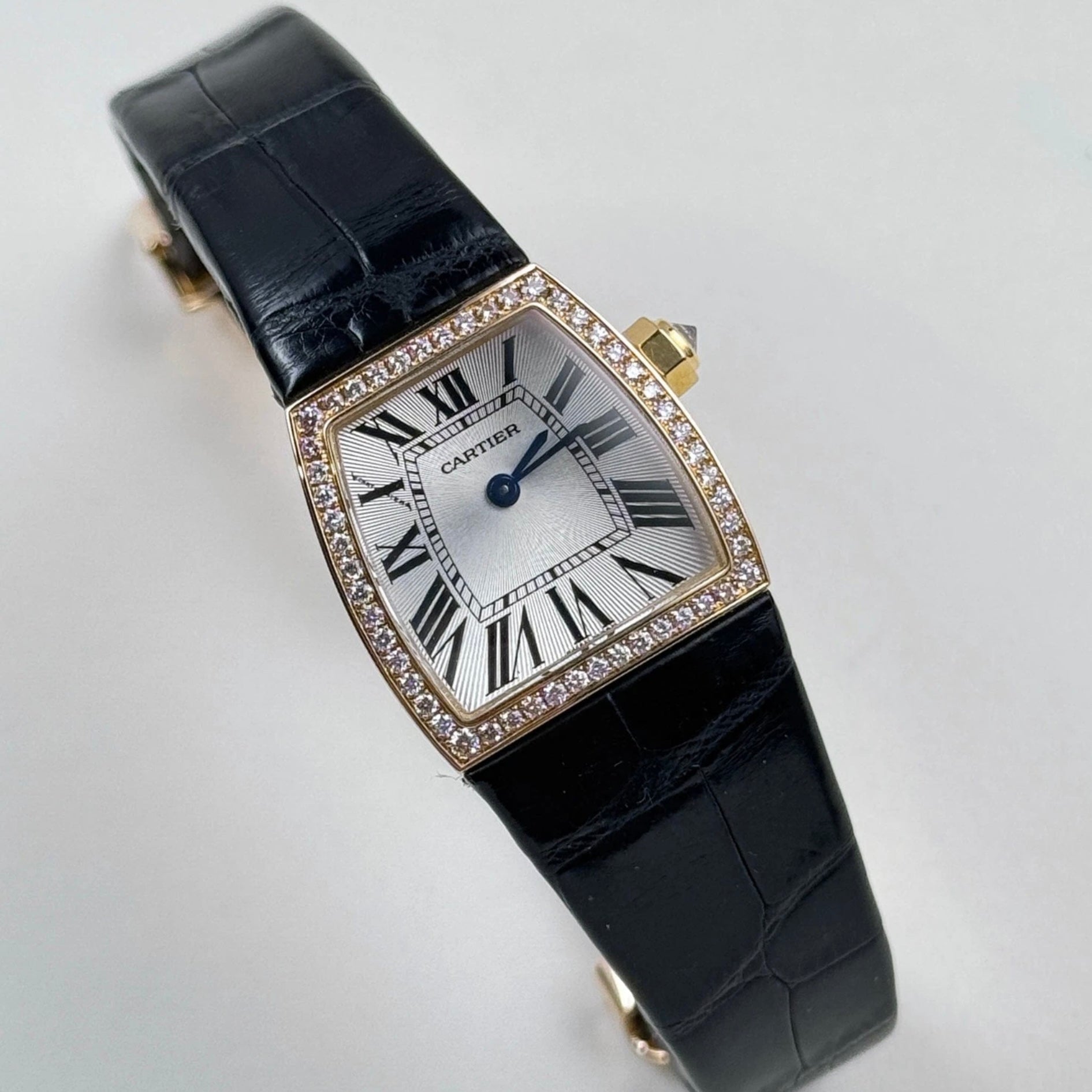 CARTIER LA DONA Quartz 22mm 18K Rose Gold ~1TCW Diamond Watch