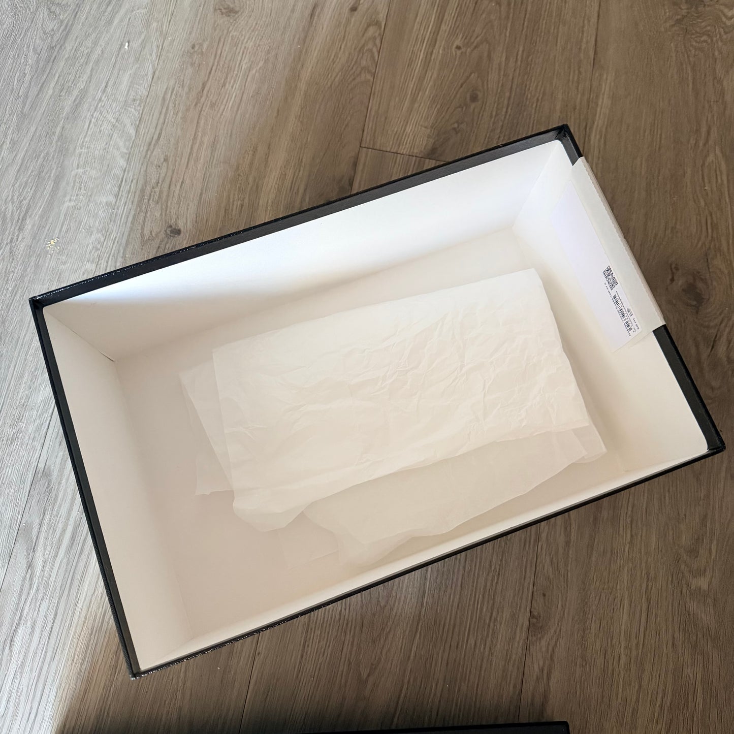 CHANEL sneakers Box in black w/ white logo detailing + Booklets + Tissue 13.25x8.5x5.60”