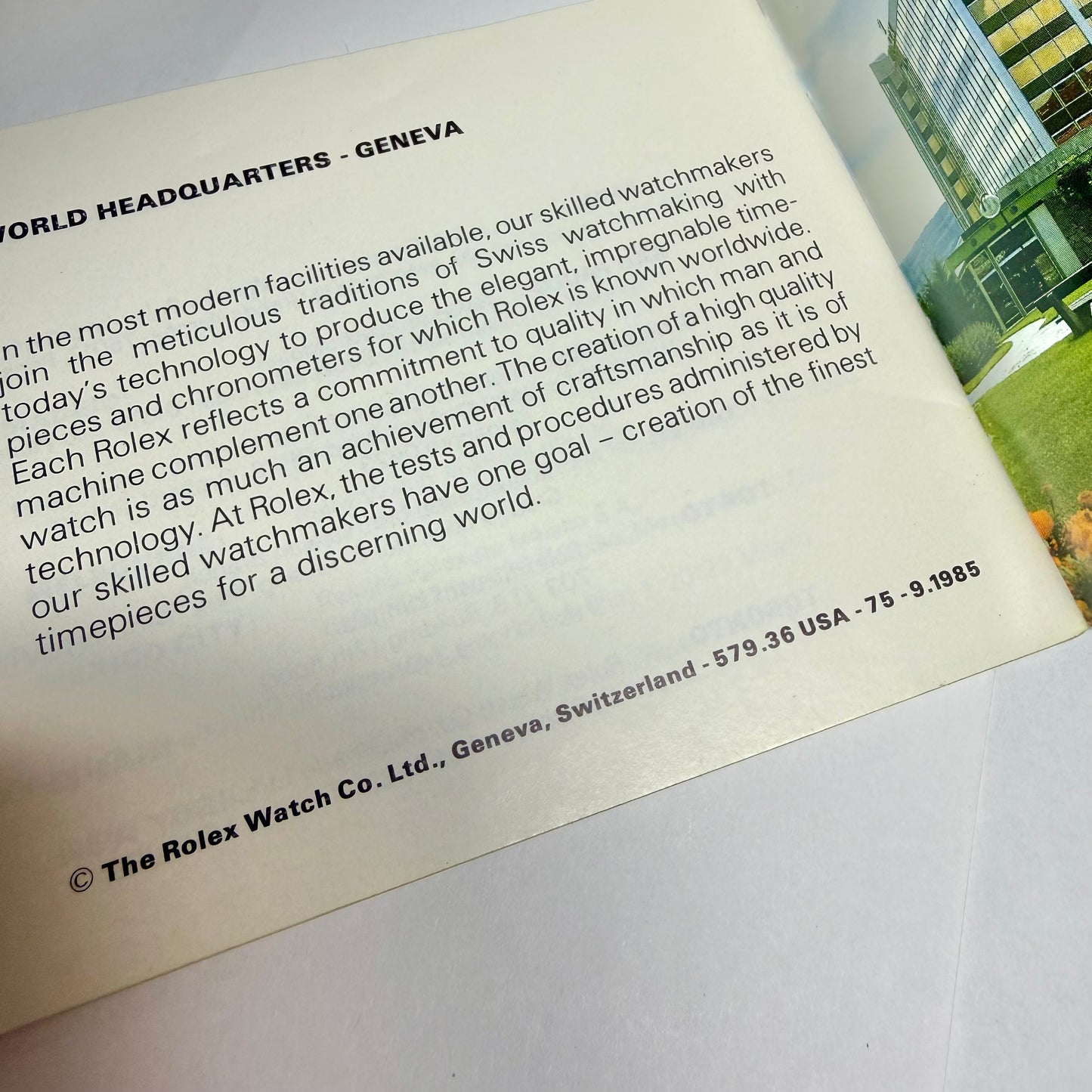 ROLEX Oyster Booklet 1985 English
