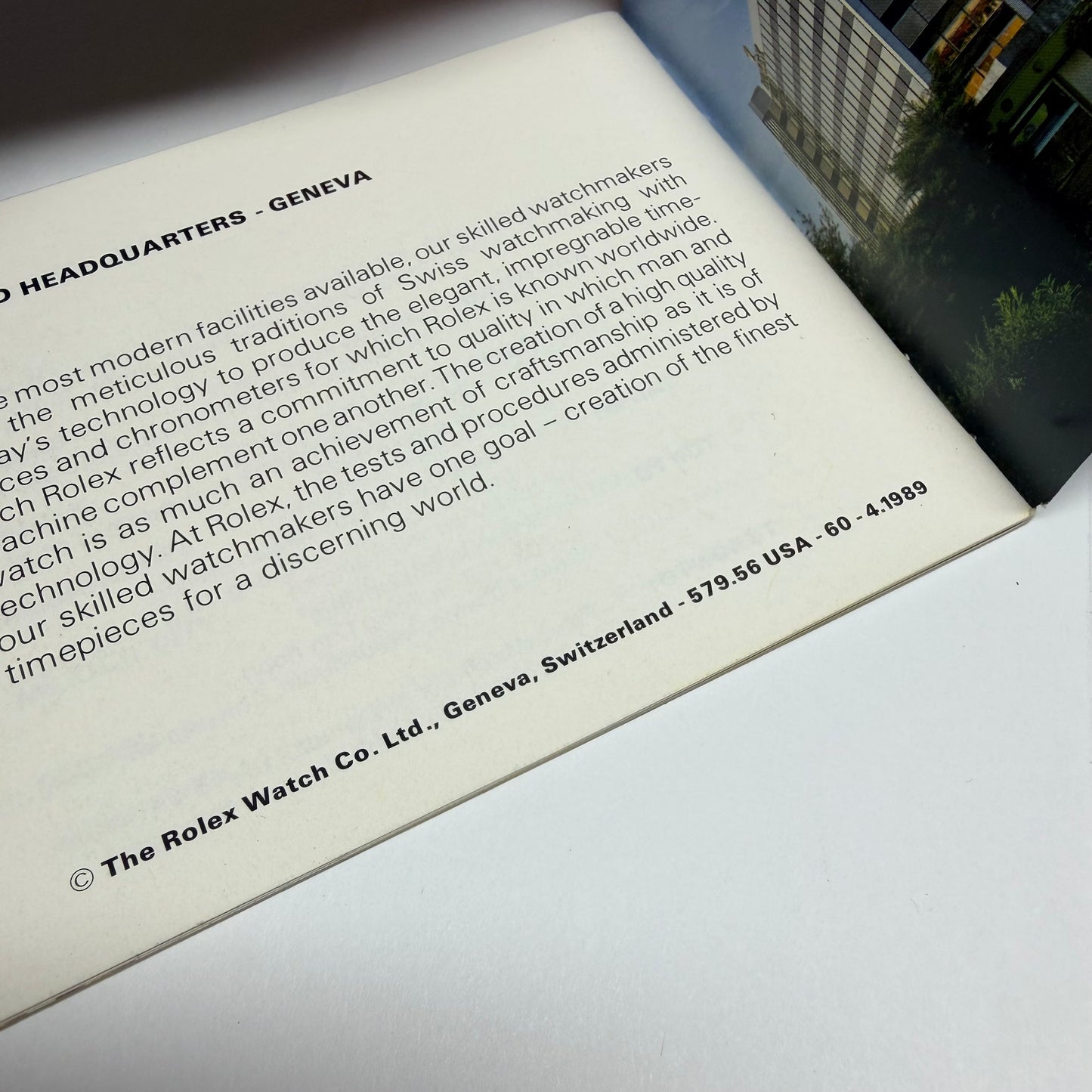 ROLEX Oyster Booklet 1989 English