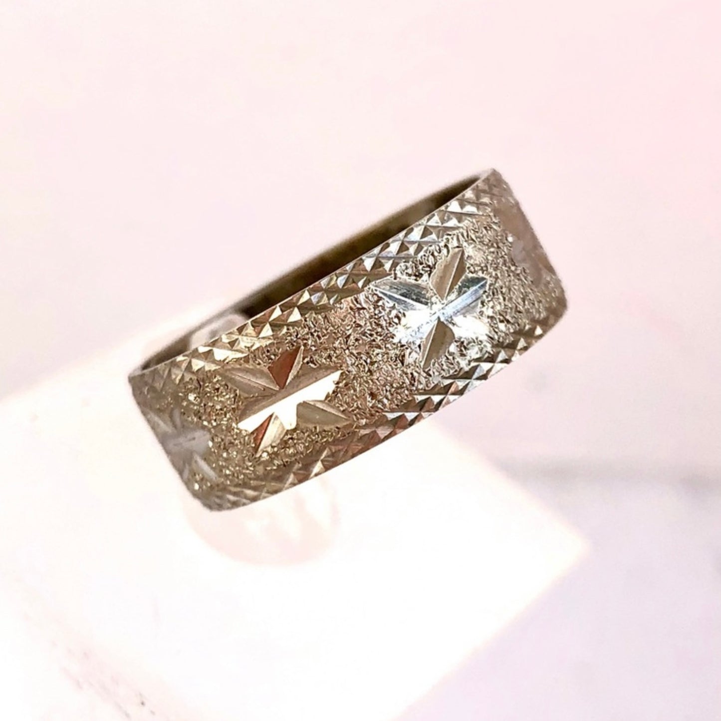 Silver Tone Unisex Band Ring Size 10