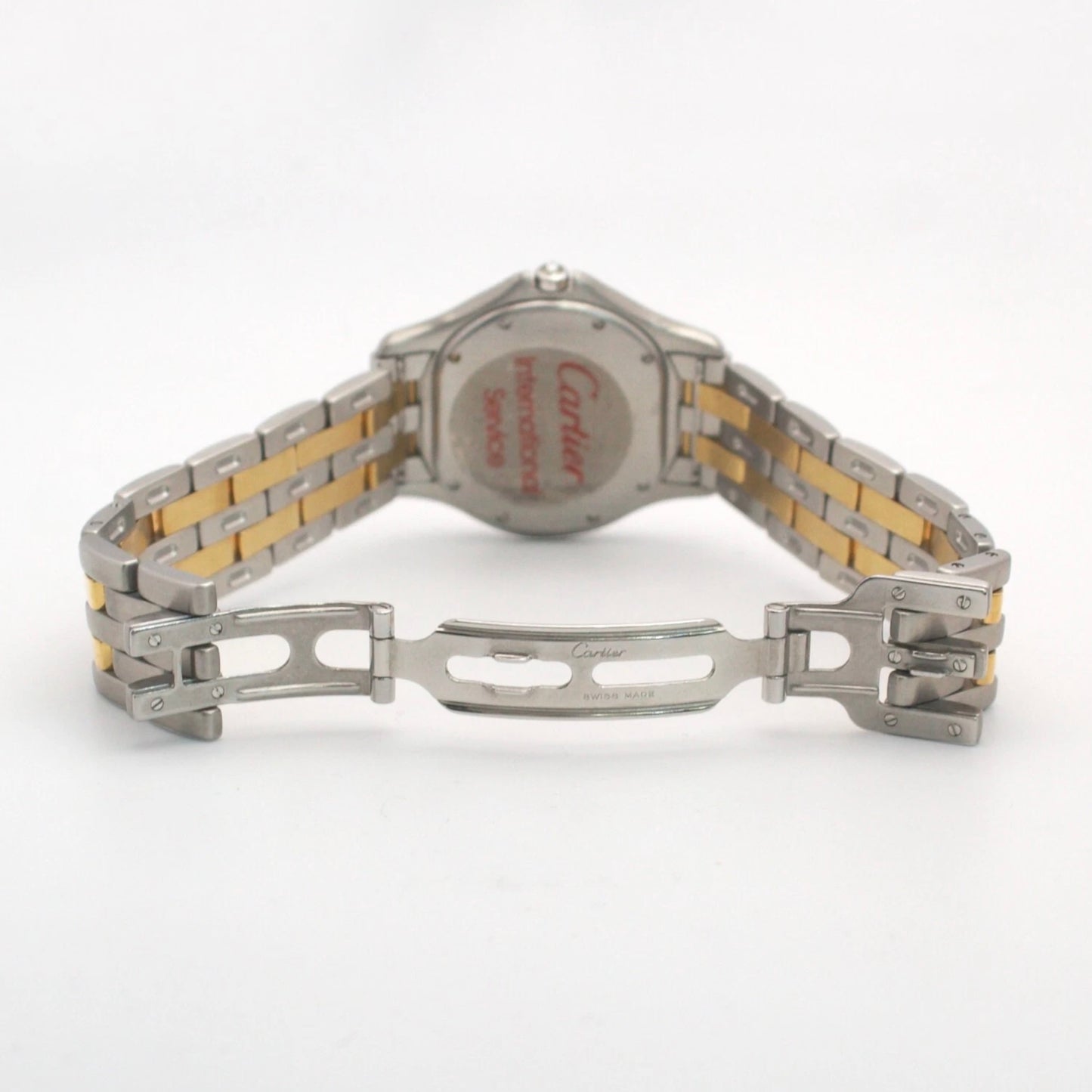 CARTIER PANTHERE COUGAR Quartz 32mm 2 Row Gold 0.45TCW Diamonds Watch