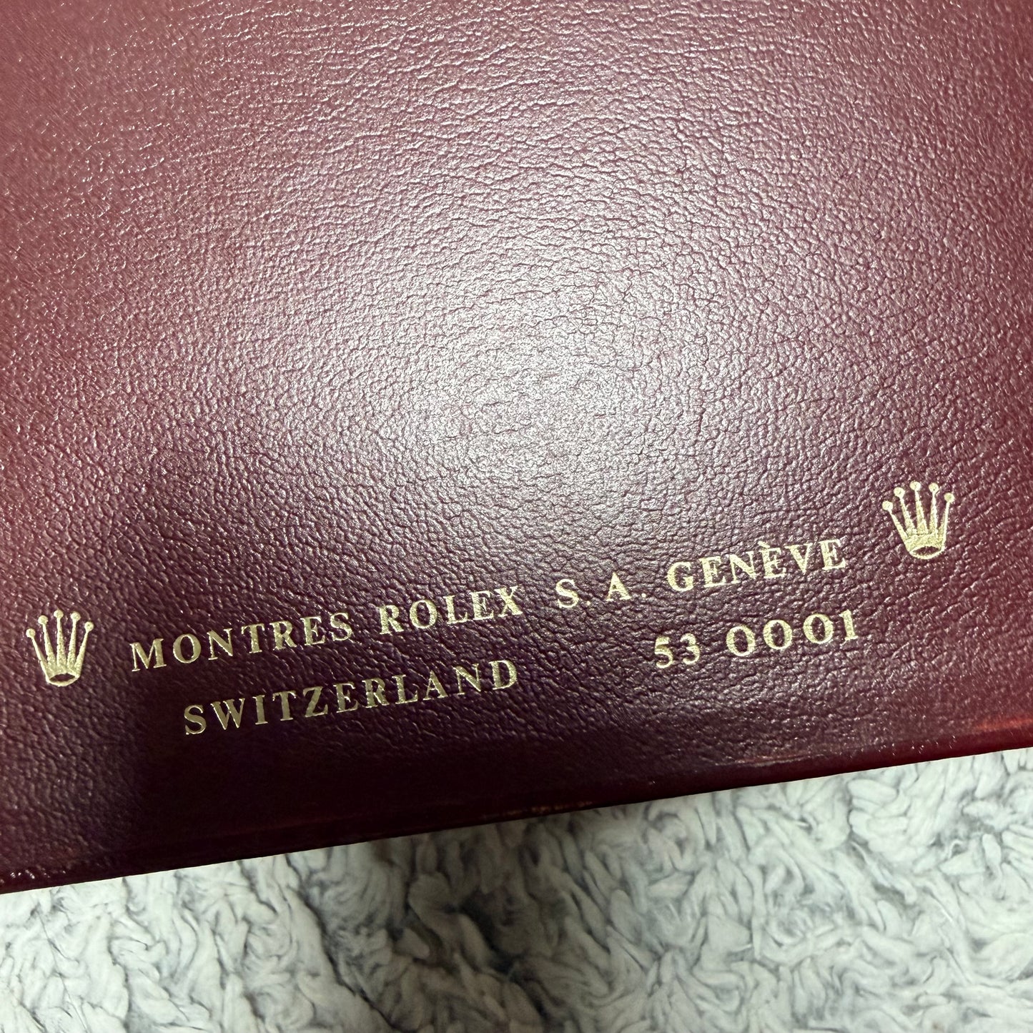 ROLEX Burgundy Box 7x5x3 inches