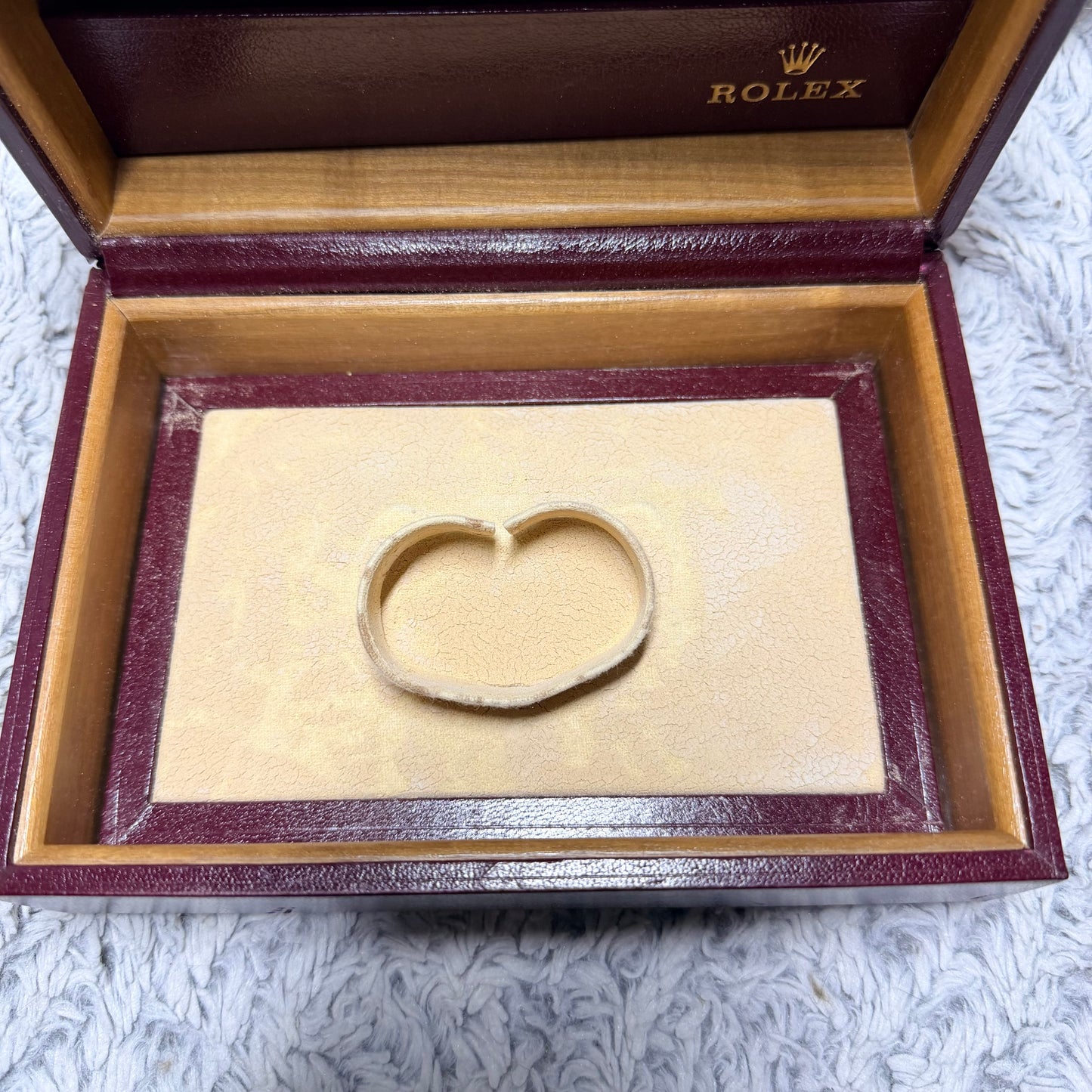 ROLEX Burgundy Box 7x5x3 inches