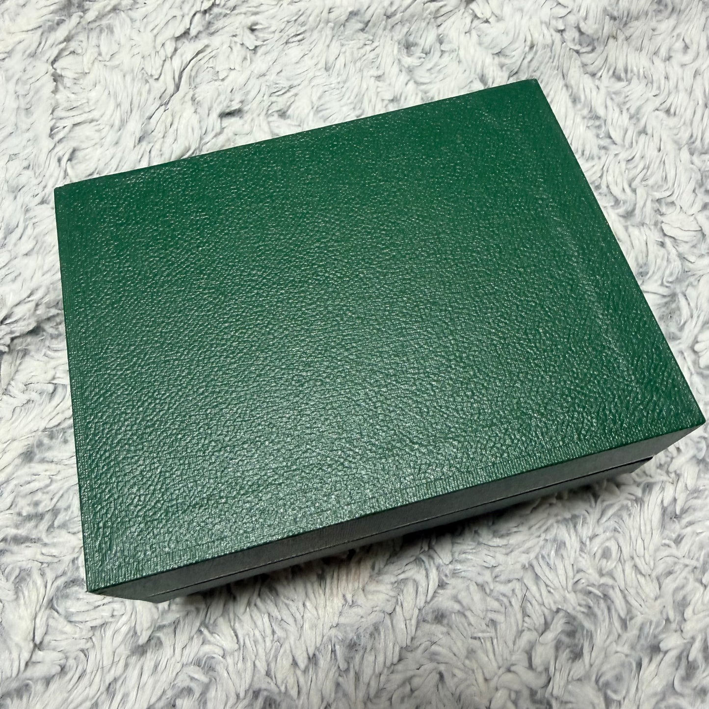 ROLEX Green Satin & Velvet Coffin/Triangle Box 4.90x3.75x1.90 inches