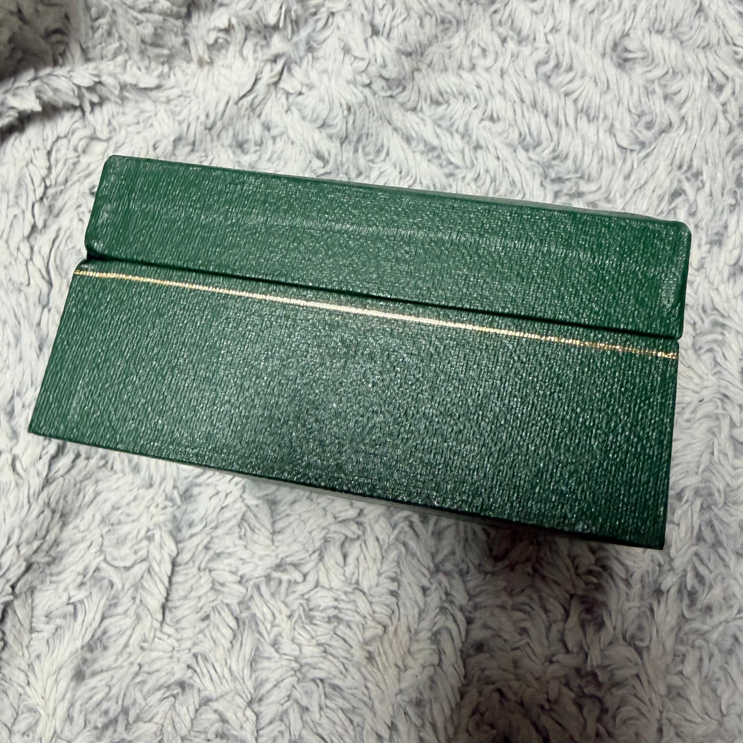 ROLEX Green Satin & Velvet Coffin/Triangle Box 4.90x3.75x1.90 inches