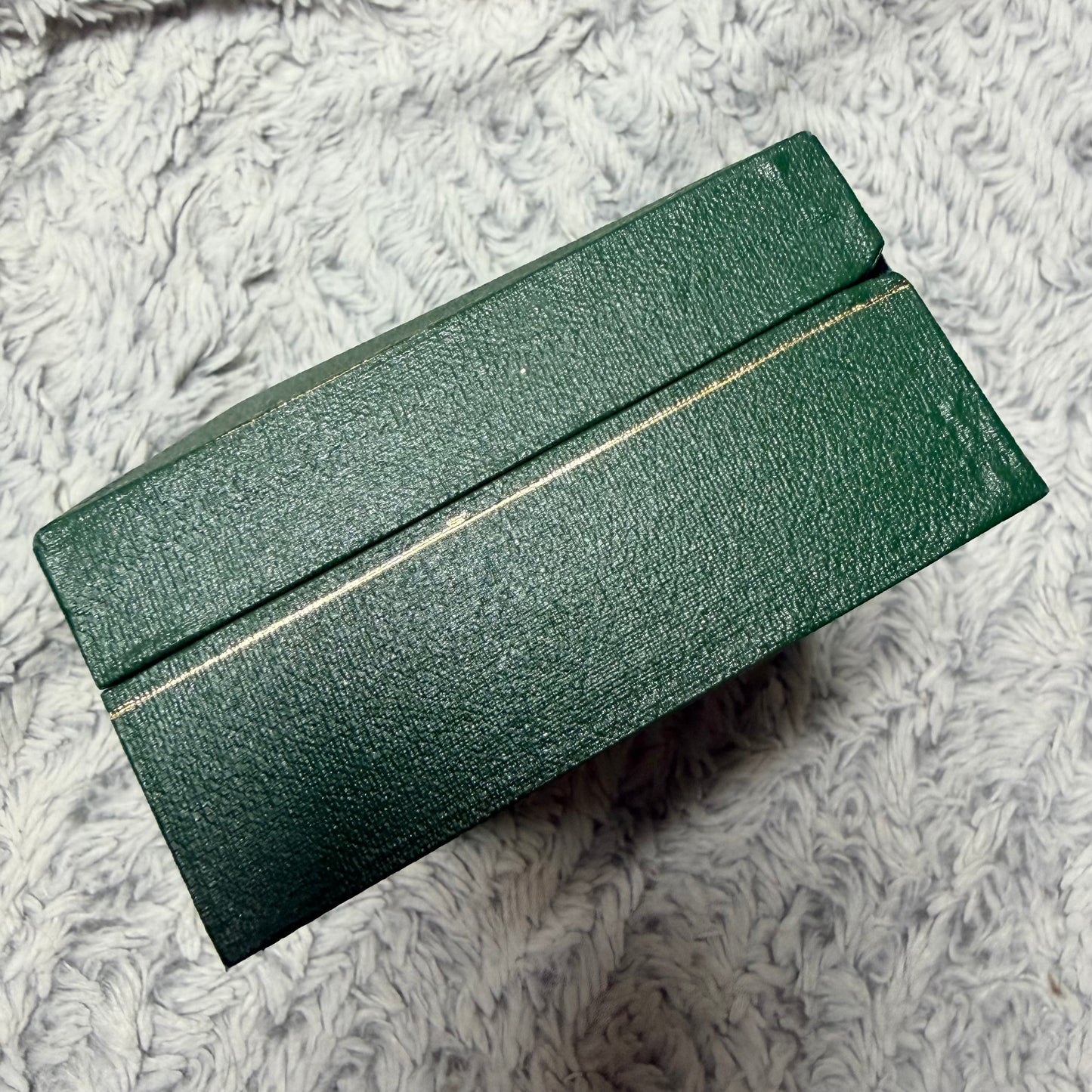 ROLEX Green Satin & Velvet Coffin/Triangle Box 4.90x3.75x1.90 inches