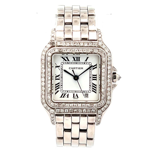 CARTIER PANTHERE 27mm Steel 1.27TCW Diamond Watch