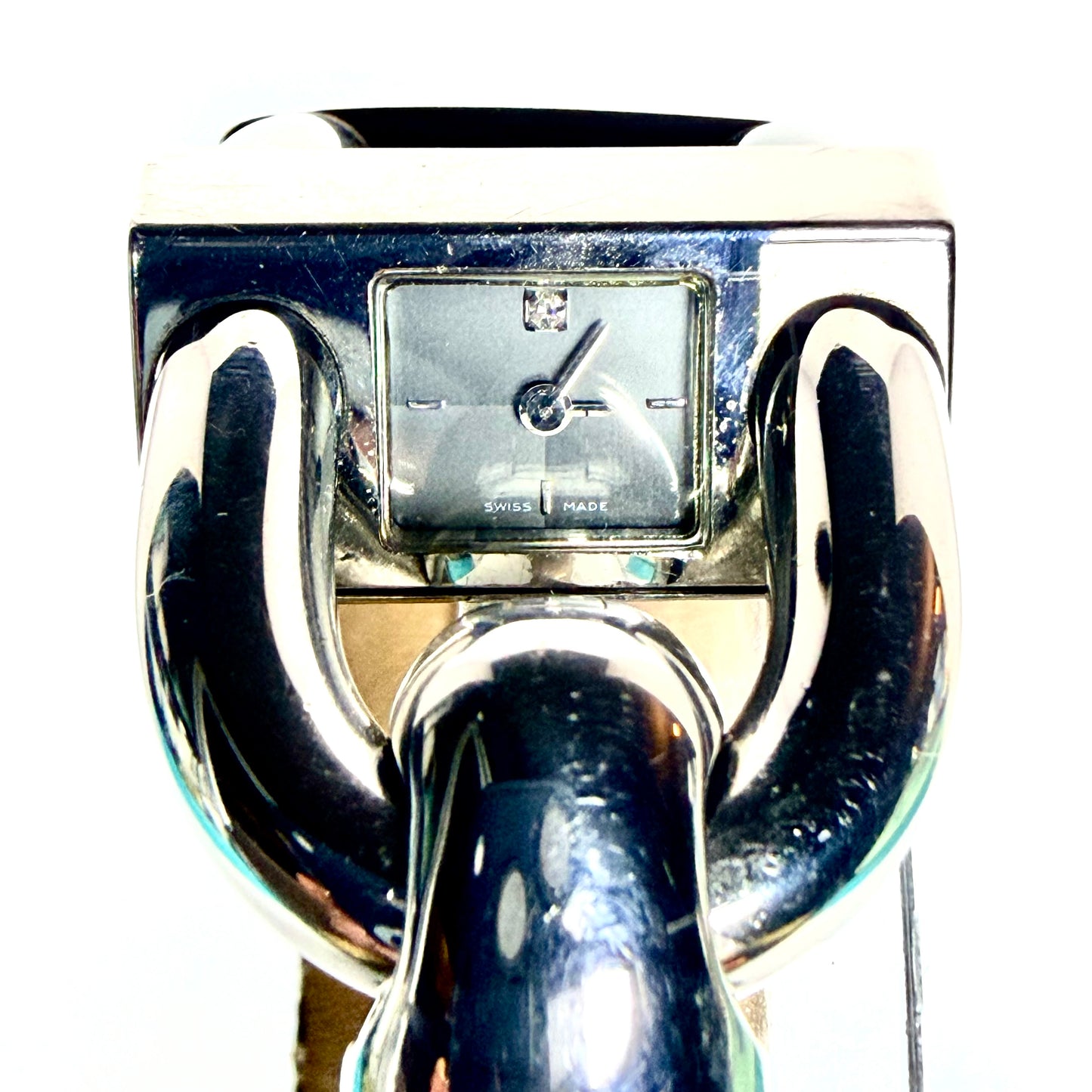 VAN CLEEF & ARPELS CADENAS Quartz 26mm Steel Diamond Dial Python Band Watch