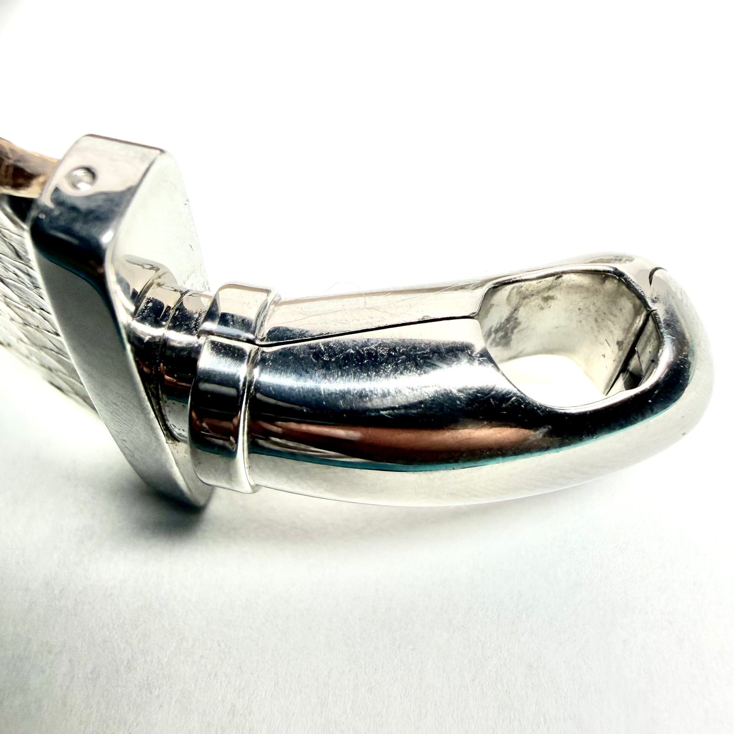 VAN CLEEF & ARPELS CADENAS Quartz 26mm Steel Diamond Dial Python Band Watch