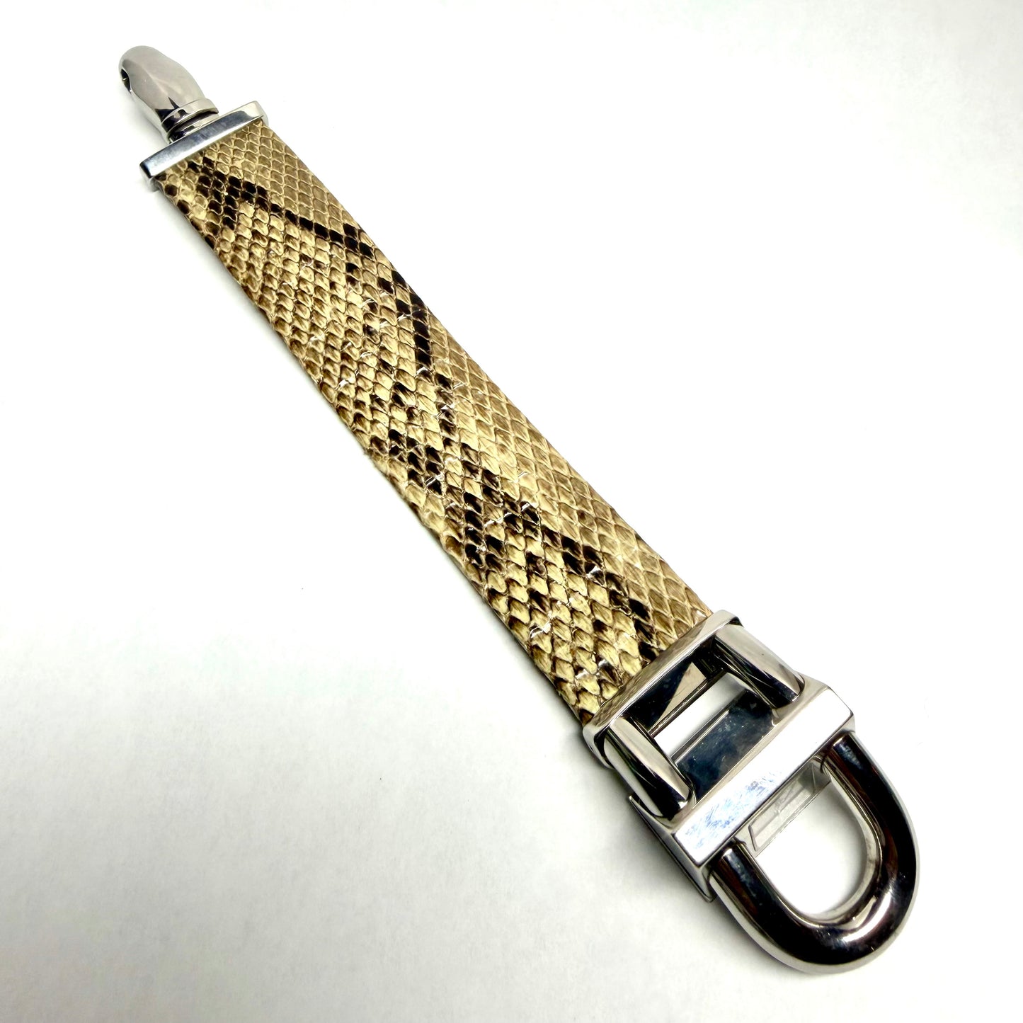 VAN CLEEF & ARPELS CADENAS Quartz 26mm Steel Diamond Dial Python Band Watch