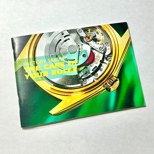 Factory Service The Care of Your ROLEX Booklet English