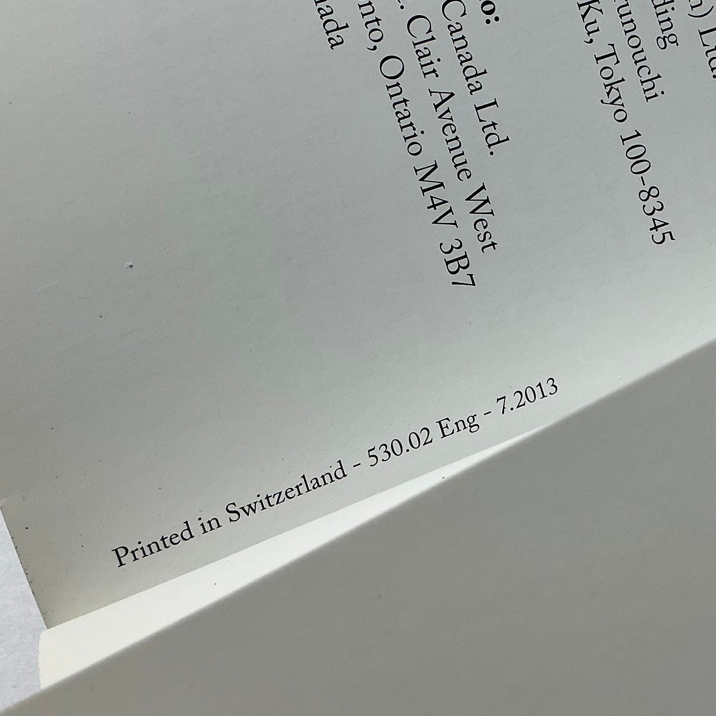 ROLEX Watch Servicing Around The World Booklet 2013 English