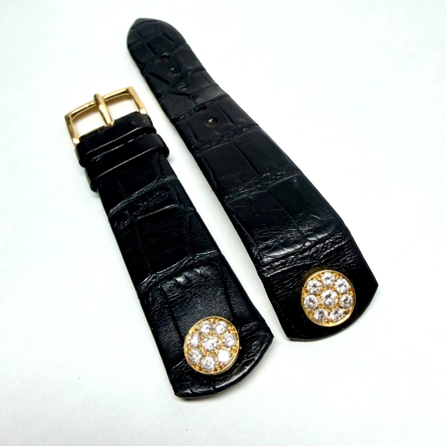 DELANEAU Princess Quartz 23.50mm 18K Yellow Gold FACTORY DIAMOND Watch